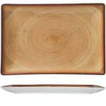 SAHARA RUSTIC BROWN RECTANGULAR PLATTER 36X24CM GTSA NEW