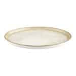 BYBONE VITRIFIED PORCELAIN AMBIENCE BEIGE STEP PLATE 22CM
