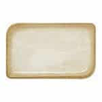 BYBONE VITRIFIED PORCELAIN AMBIENCE BEIGE PLATE RECTANGULAR 36X21CM