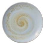 VITRIFIED PORCELAIN COUP PLATE FLAT 21CM BREEZE HEART SOUL by BAUSCHER GERMANY