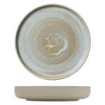 VITRIFIED PORCELAIN PLATE FLAT HIGH RIM 21CM BREEZE HEART SOUL by BAUSCHER GERMANY