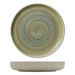 VITRIFIED PORCELAIN PLATE FLAT HIGH RIM 21CM THYME HEART SOUL by BAUSCHER GERMANY