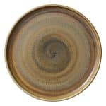 VITRIFIED PORCELAIN PLATE ROUND FLAT HIGH RIM 27CM CUMIN HEART SOUL by BAUSCHER GERMANY