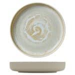 VITRIFIED PORCELAIN PLATE DEEP FLAT HIGH RIM 24CM BREEZE HEART SOUL by BAUSCHER GERMANY