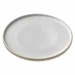 BY ORDER NARA WHITE PLATE ROUND FLAT HIGH RIM RELIEF 21CM PLAYGROUND
