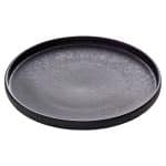 NARA BLACK RELIEF PLATE FLAT ROUND 27CM PLAYGROUND