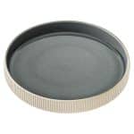 NARA GREY RELIEF PLATE DEEP HIGH RIM ROUND 24CM PLAYGROUND