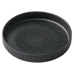 NARA BLACK RELIEF PLATE DEEP HIGH RIM ROUND 24CM PLAYGROUND