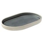 NARA GREY PLATTER OVAL COUP 18X11X2CM PLAYGROUND