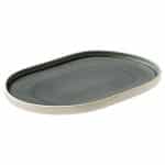 NARA GREY PLATTER OVAL COUP 30X20X2.4CM PLAYGROUND