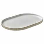 BY ORDER NARA RELIEF WHITE PLATTER OVAL COUP 30X20X2.4CM PLAYGROUND