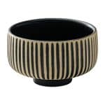 BY ORDER NARA BLACK-WHITE RELIEF DIP DISH ROUND 8CM PLAYGROUND