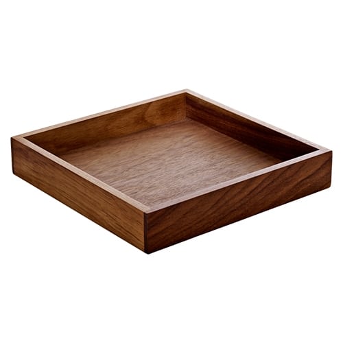 CRO-PLA-742890091000000.jpg PLAYGROUND AVANTI MENAGE SQUARE WOOD WALNUT 18X18X3.4CM BAUSCHER GERMANY - Image 1