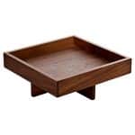MENAGE SQUARE ON STAND WALNUT 18X18X4CM PLAYGROUND