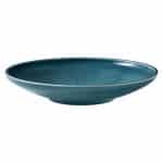 SHIRO GLAZE COMPANION PETROL BLUE PLATE DEEP COUPE 28CM SCHONWALD GERMANY
