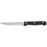 STEAK KNIFE WITH BLACK PLASTIC HANDLE 21CM 1PC ESPIEL