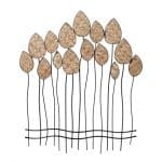 METAL WALL DECOR WITH RATTAN LEAVES ESPIEL