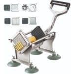 KITCHEN TOOLS POTATO CUTTER MACHINE INOX 4 BLADES 6MM/ 9MM/ 13MM AND WEDGES