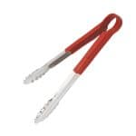KITCHEN UTENSILS TONG COLOUR VINYL S/S 40CM RED GTSA