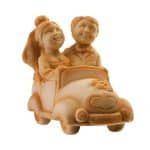 BY ORDER - SILICONE IDEAS WEDDING PIECE MARRIED COUPLE IN THE CAR 14.5X8CM MARTELLATO