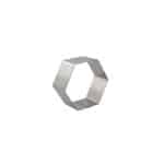 PASTRY RING S/S HEXAGONAL 21X24X5CM MARTELLATO