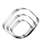 PASTRY RING S/S TRIANGULAR 22X25X5CM MARTELLATO