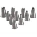 PASTRY TUBES STAR MIXED BOX S/S 10PCS MARTELLATO