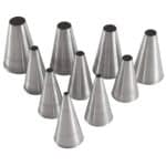 PASTRY TUBES PLAIN MIXED BOX S/S 10PCS MARTELLATO