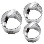 PASTRY CUTTER ROUND FLUTED WITH HANDLE 3X6/7/8CM SET PADERNO