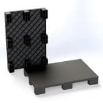 STORAGE PALLET HEAVY DUTY RESISTANCE STATIC 1500KG/DYNAMIC 500KG 120X80X15CM BLACK 3M-CUBA UNIQUE