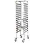 TROLLEY FOR GASTRONOM CONTAINERS 1/1 15 TRAYS 56X38X170 INOX 304