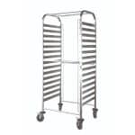 TROLLEY FOR GASTRONOM CONTAINERS 2/1 15 TRAYS 59X68X170CM INOX 304