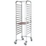 TROLLEY FOR CONTAINERS 60X40X170CM 15 TRAYS INOX 304