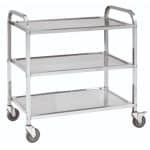 SERVING TROLLEY INOX 3 SHELVES 90X50X95CM GTSA