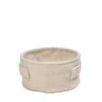 BY ORDER BREAD BASKET ROUND WHITE WOOVEN COTTON 15X8CM ESPIEL