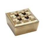 ASHTRAY WINDPROOF ALUMINIUM COLOR BRONZE 8X8X4CM ESPIEL - BY ORDER
