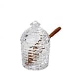 HONEY JAR GLASS GLASS LID15CL WITH WOOD SPOON ESPIEL