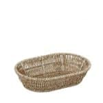 RATTAN BASKET BEIGE OVAL BREAD 22X14X5CM ESPIEL