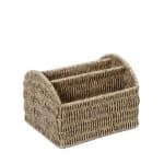 RATTAN BASKET BEIGE RECTANGULAR 3 CASES 19X16X13CM ESPIEL