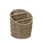 RATTAN BASKET BEIGE ROUND 3 CASES 15.5X16CM ESPIEL