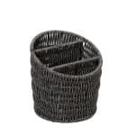 RATTAN BASKET GREY ROUND 3 CASES 15.5X16CM ESPIEL