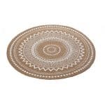BY ORDER - PLACEMAT JUTE ROUND 38CM BROWN WHITE ESPIEL
