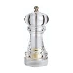 MILL ACRYLIC PLASTIC CLEAR ROUND SALT/PEPPER 14CM