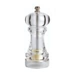 MILL ACRYLIC PLASTIC CLEAR ROUND SALT/PEPPER 19CM