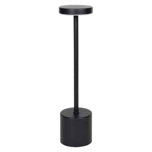 TAB-GTS-25-9814.jpg TABLE LAMP LANTERN ROUND BLACK LED DIMMER 35CM GTSA - Image 1