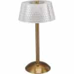 TABLE LAMP DIAMOND ROUND GOLD CLEAR LED DIMMER 14.5X29CM GTSA