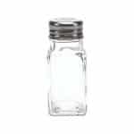 SALT/PEPPER SHAKER SQUARE GLASS BOTTLE WITH INOX LID GTSA
