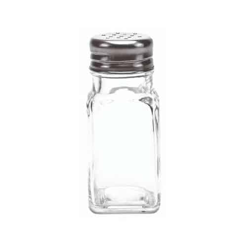TAB-GTS-45-8039.jpg SALT/PEPPER SHAKER SQUARE GLASS BOTTLE WITH INOX LID GTSA - Image 1