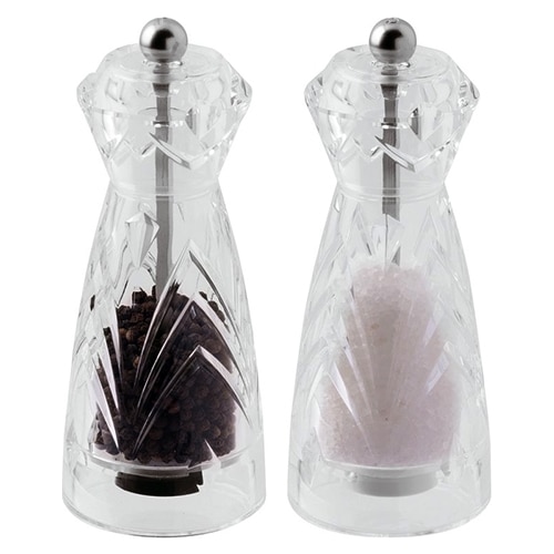 TAB-PAD-69003-02.jpg DUO PEPPER AND SALT SET MILL ACRYLIC 16CM PADERNO ITALY - BY ORDER - Image 1