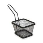 BASKET CHIPS SQUARE 10X9X9CM BLACK SUPREMINOX SPAIN